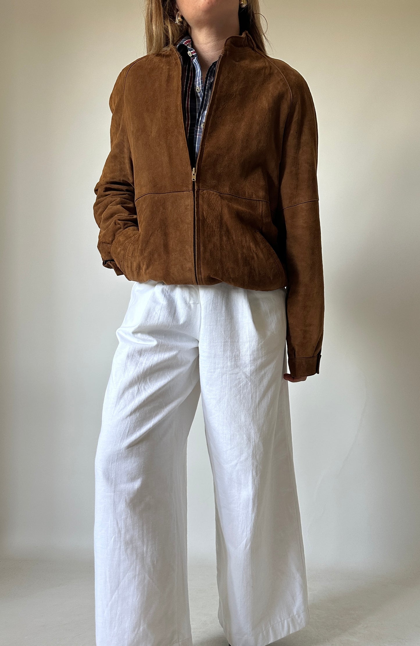 Iconic suede brown bomber