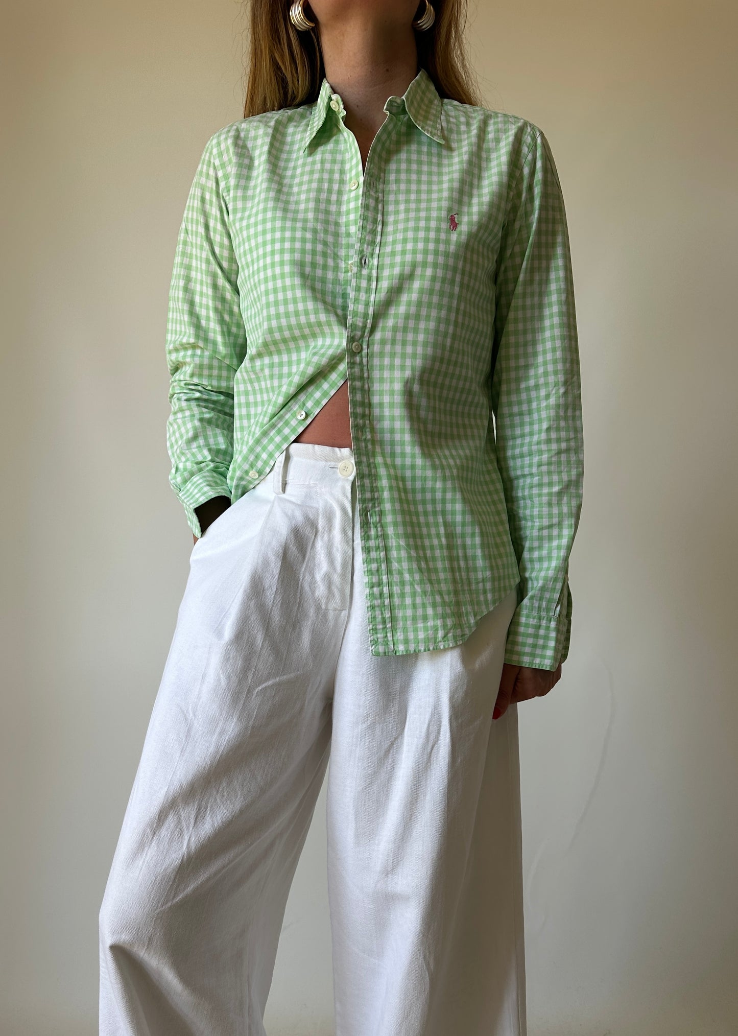 RALPH LAUREN vichy petite shirt