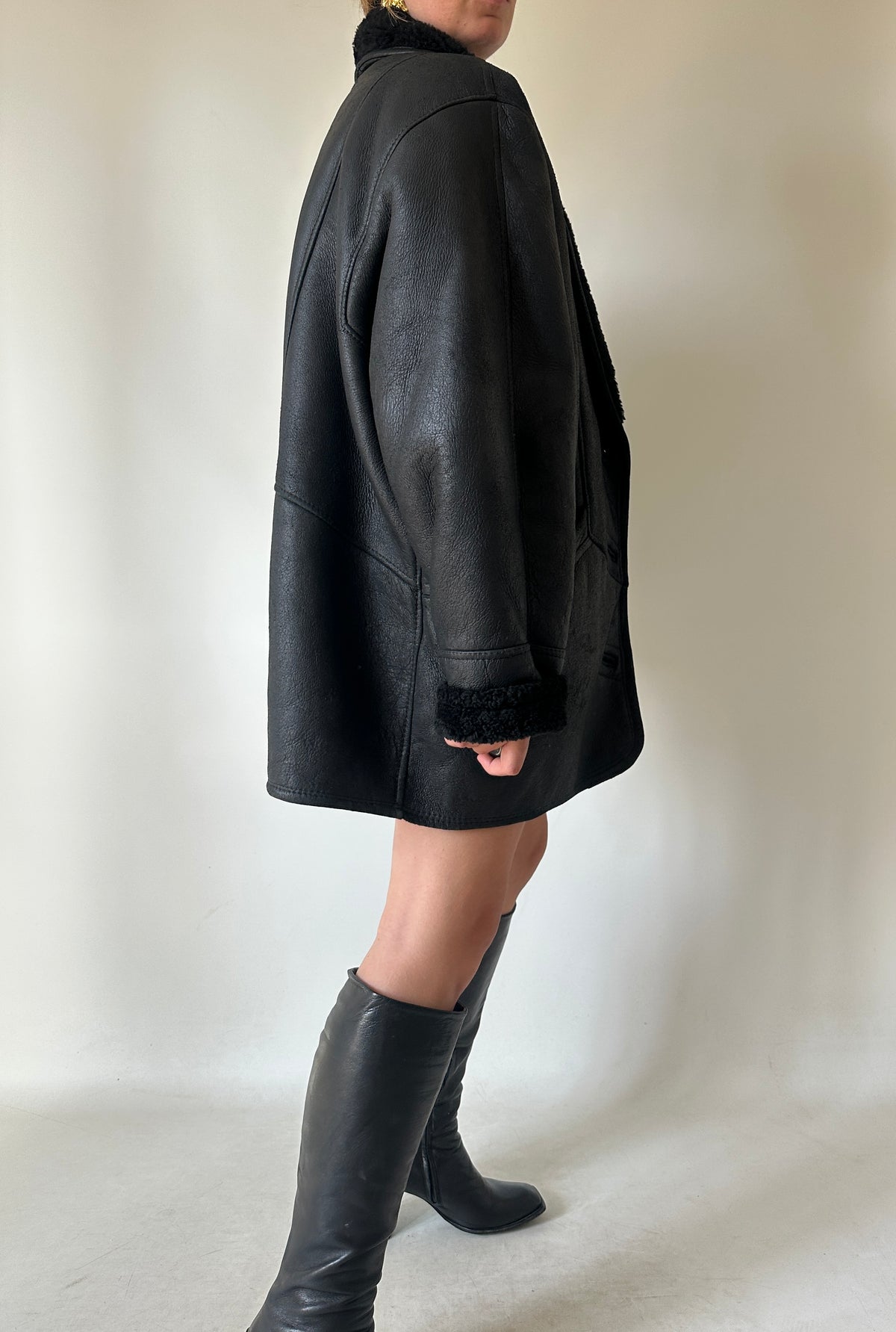 Beautiful black Shearling
