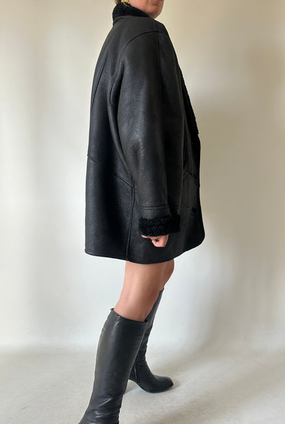 Beautiful black Shearling