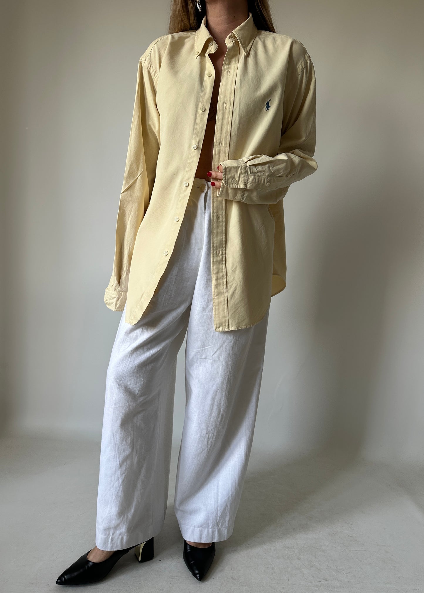 RALPH LAUREN butter yellow shirt - nuova con etichetta