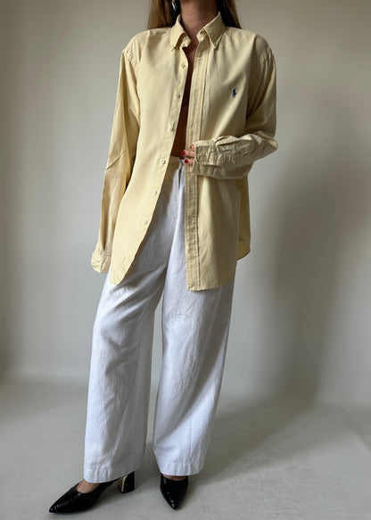 RALPH LAUREN butter yellow shirt - nuova con etichetta