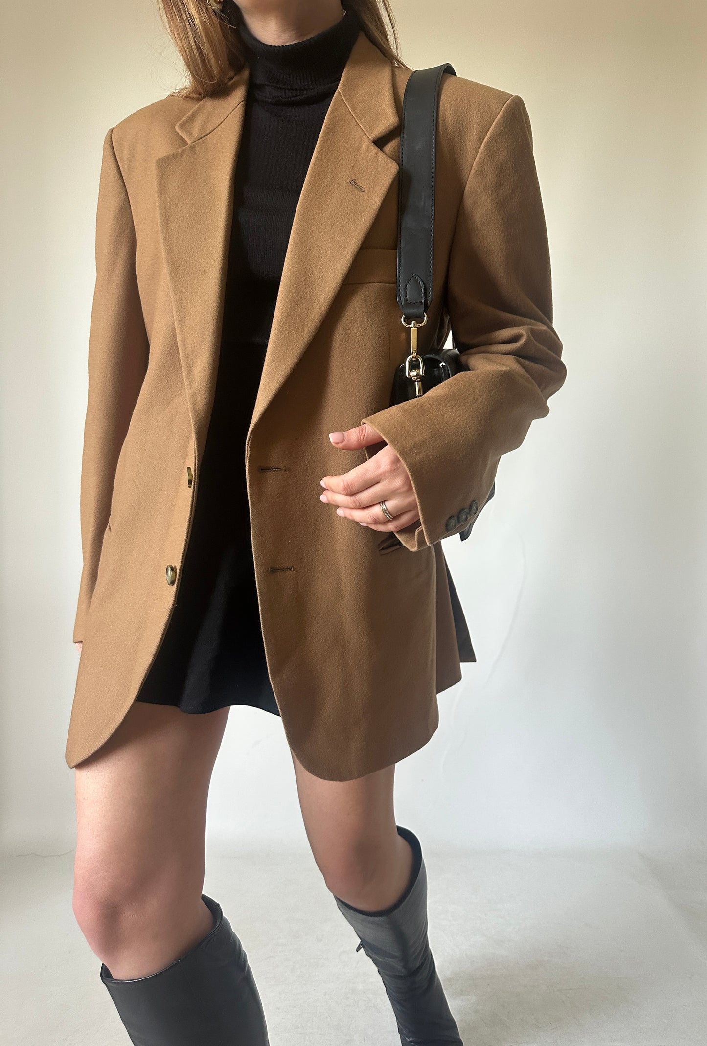 Unique camel wool blazer