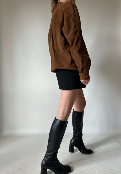 Dreamy suede brown bomber