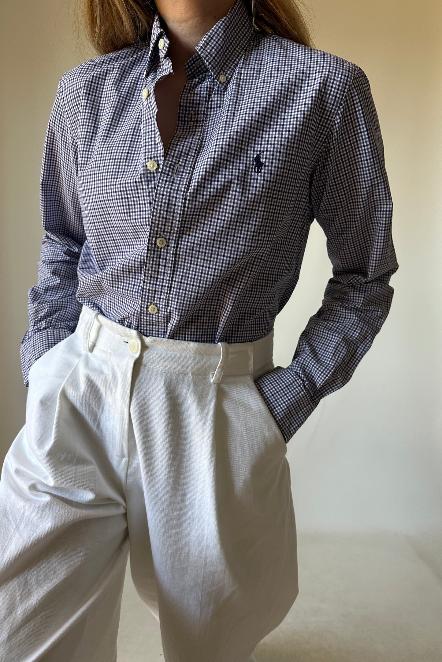 RALPH LAUREN vichy petite shirt
