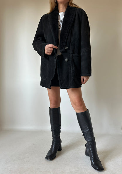 Dreamy petite black Shearling