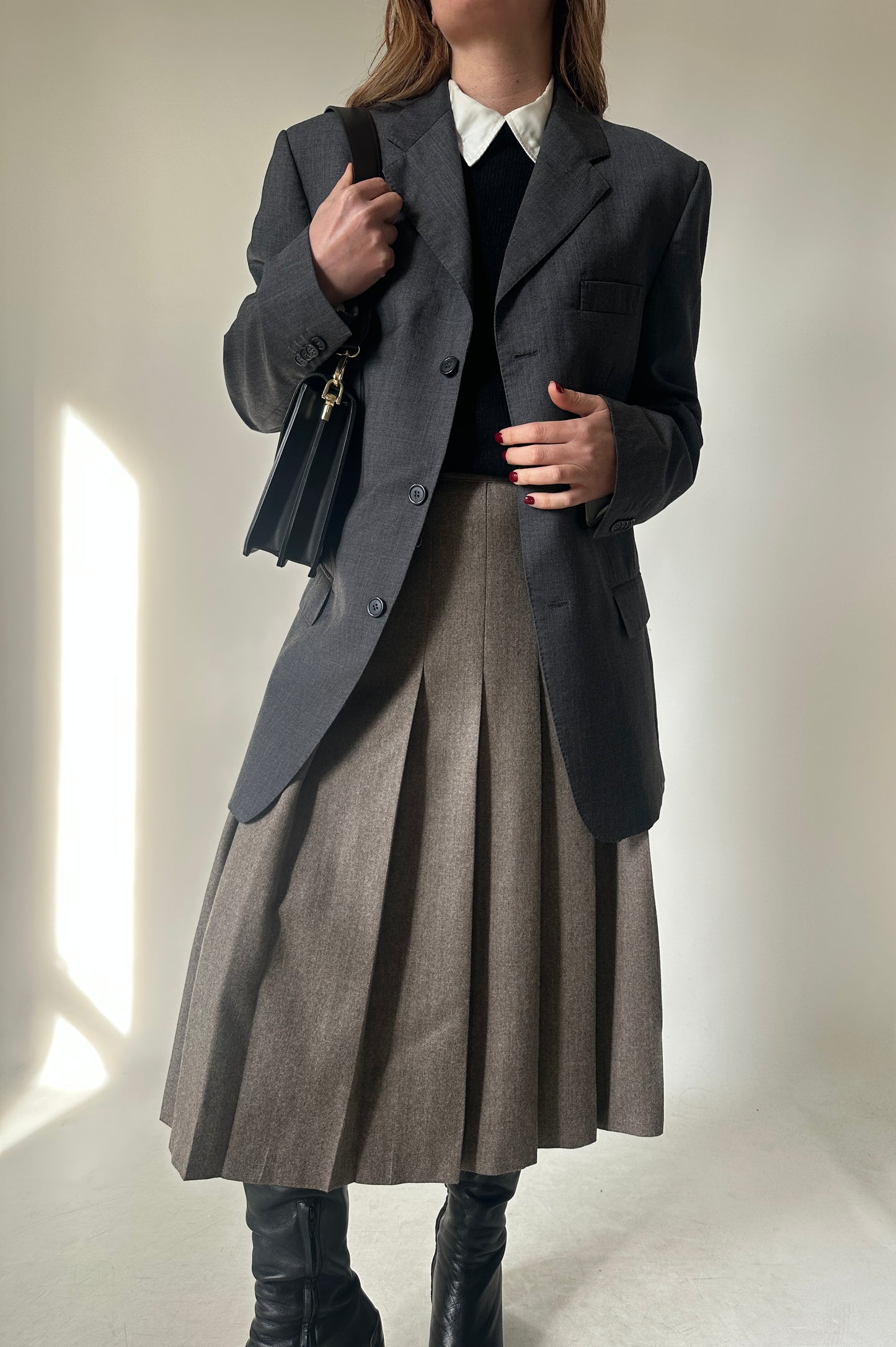 Made in Italy light wool grey blazer