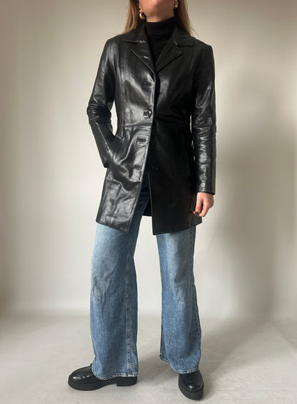 Beautiful leather slim jacket