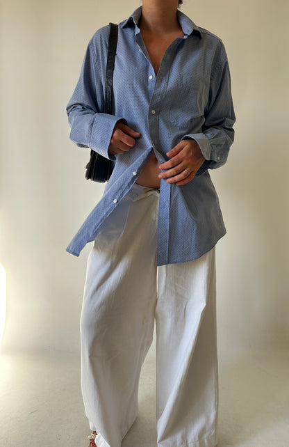 Tommy Hilfiger blue dots shirt - nuova