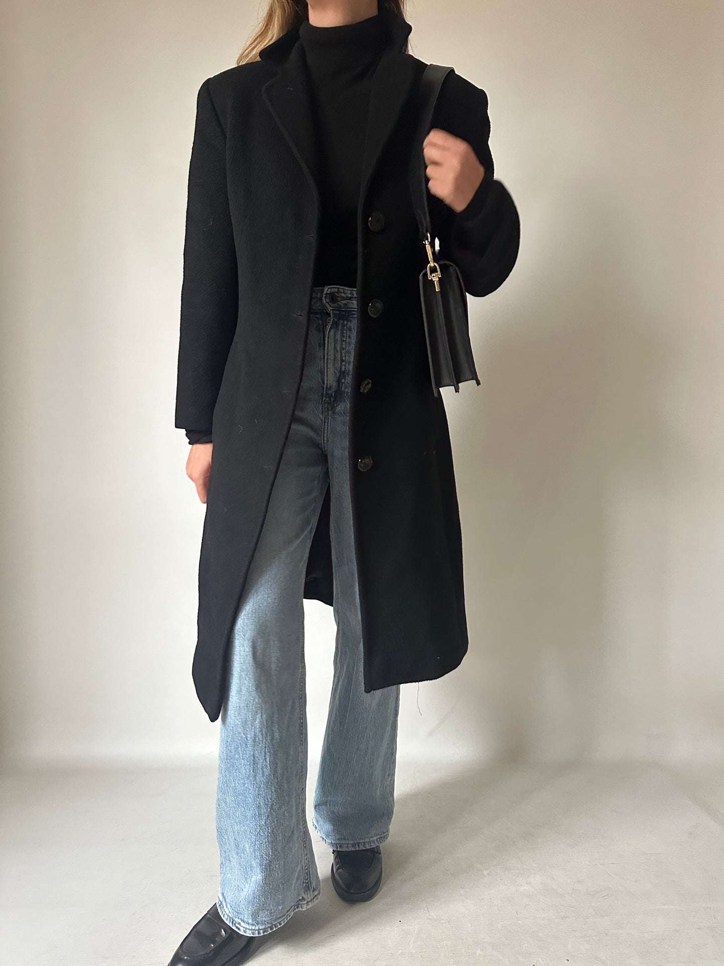 Wool slim coat
