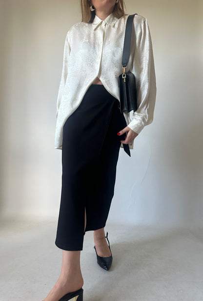 Precious jacquard pure silk shirt