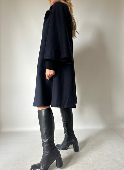 Luxury Loden navy poncho