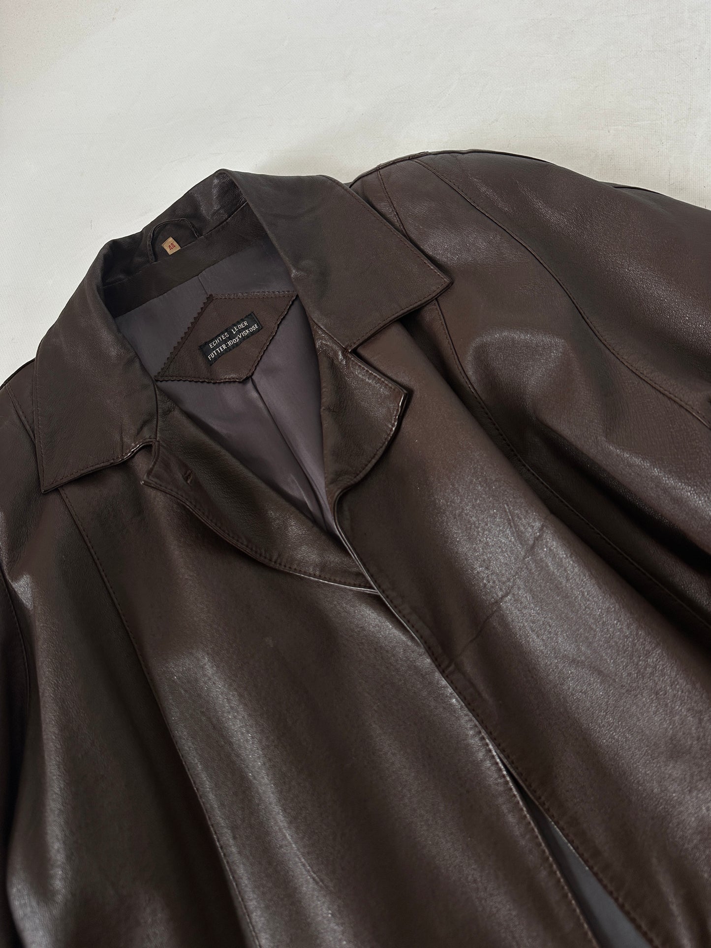 Dark chocolate real leather jacket