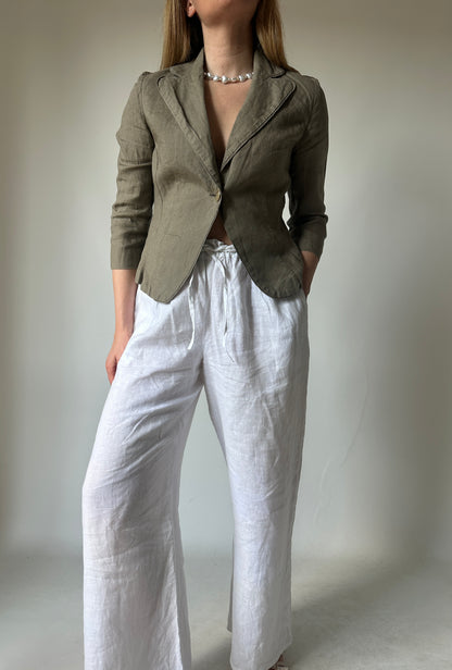 Blazer slim in puro lino
