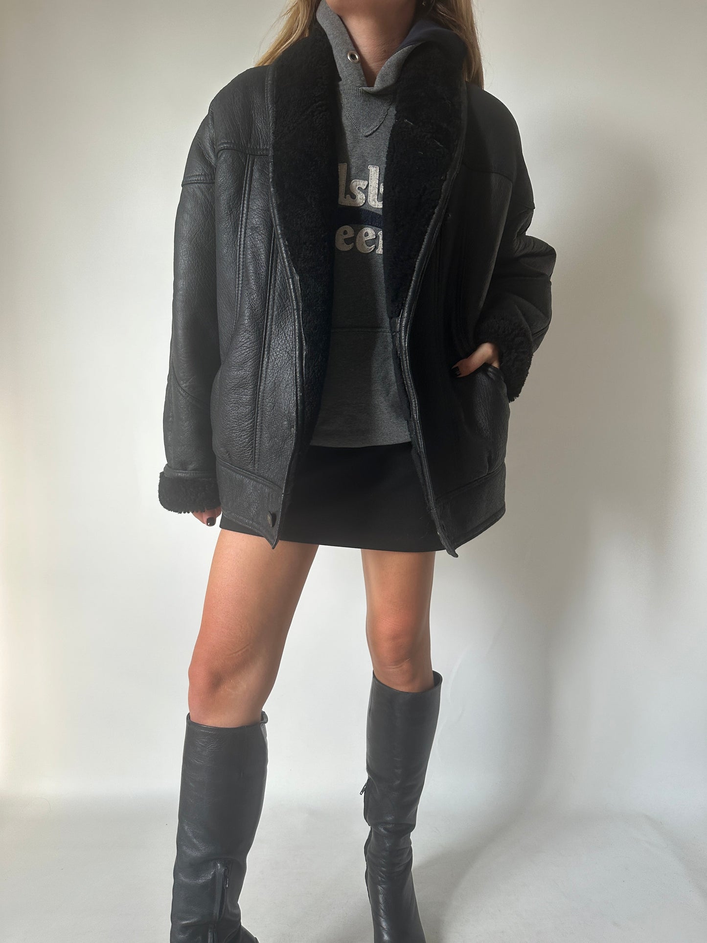 Perfect black Shearling