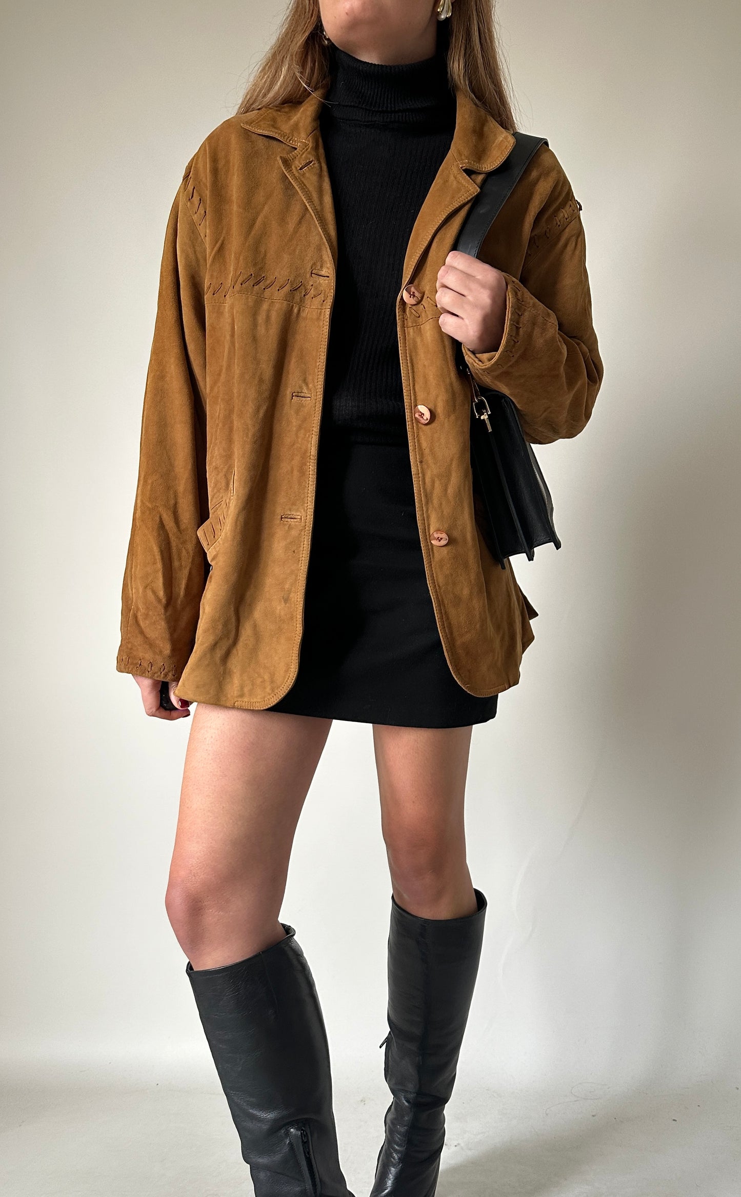Essential camel suede jacket