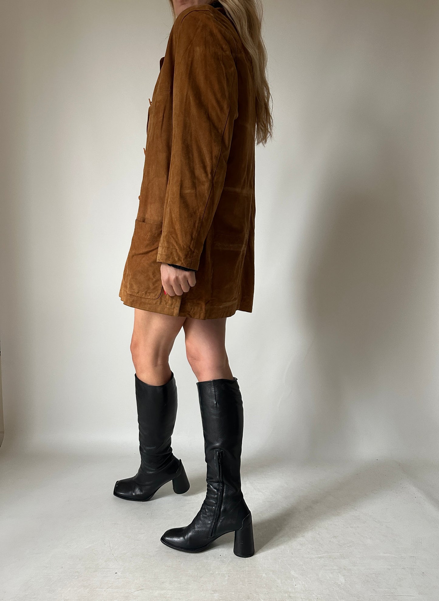Suede leather jacket