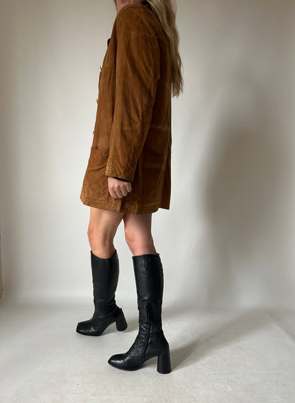 Suede leather jacket