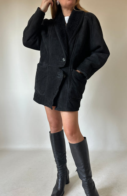 Dreamy petite black Shearling