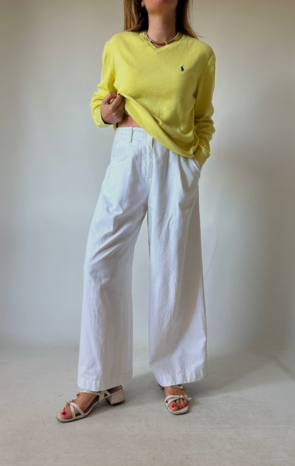 RALPH LAUREN lime cotton sweater