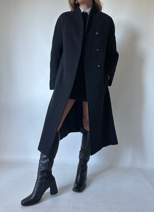 Haute couture black coat