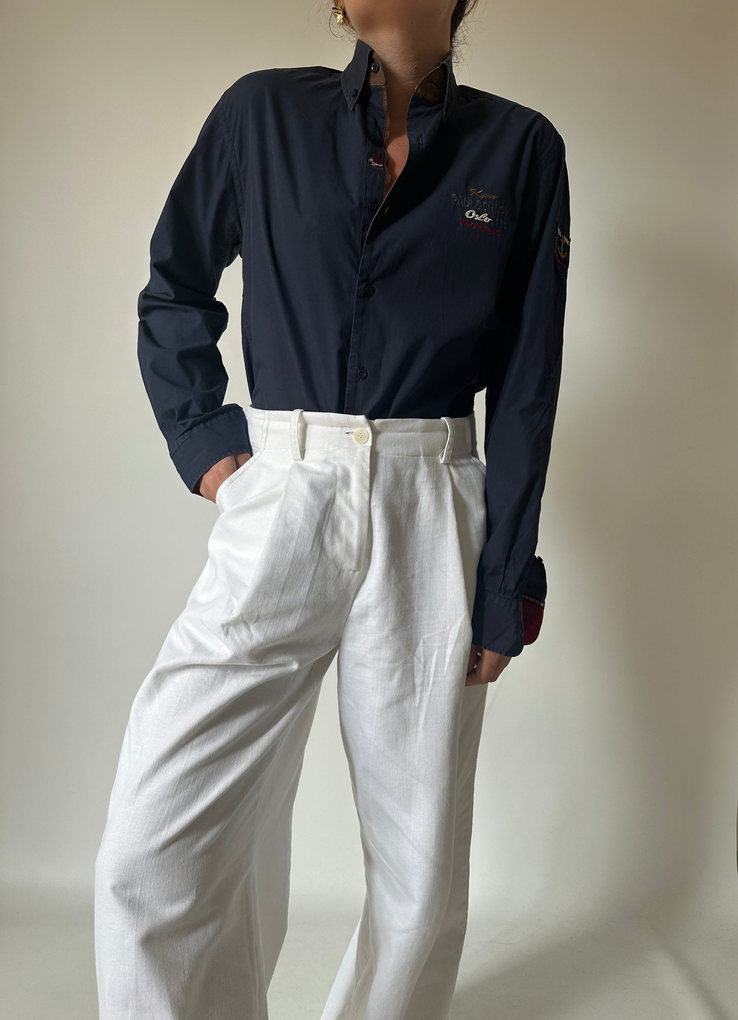 Paul & Shark navy slim shirt