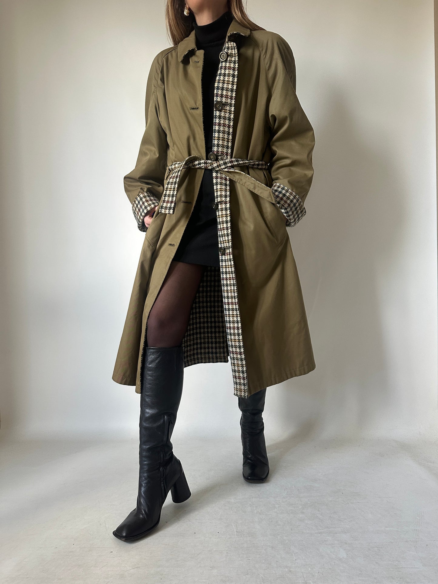 Trench cappottino double-face