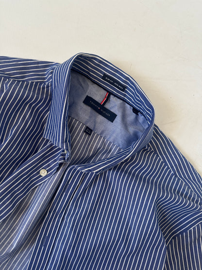 TOMMY HILFIGER blue striped shirt