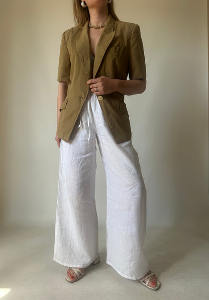 MARELLA camel cotton slim blazer