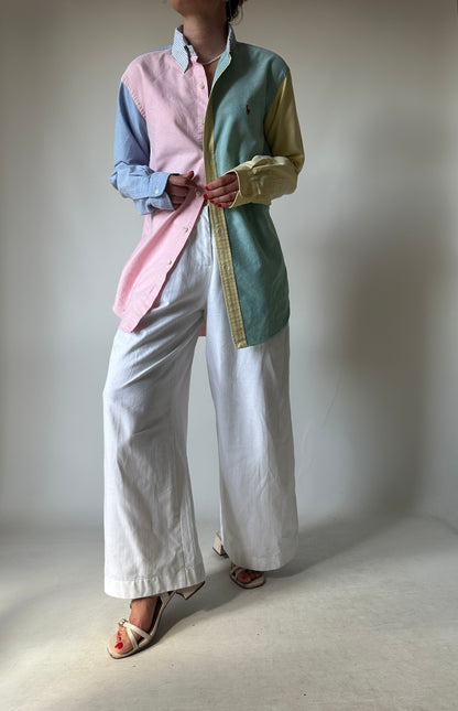 RALPH LAUREN unique patchwork shirt