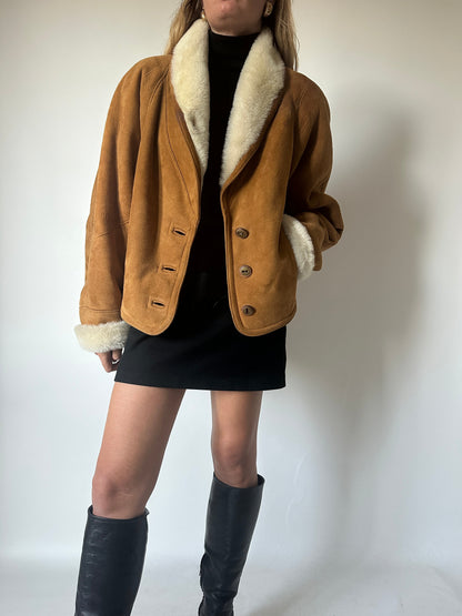Perfect camel petite Shearling