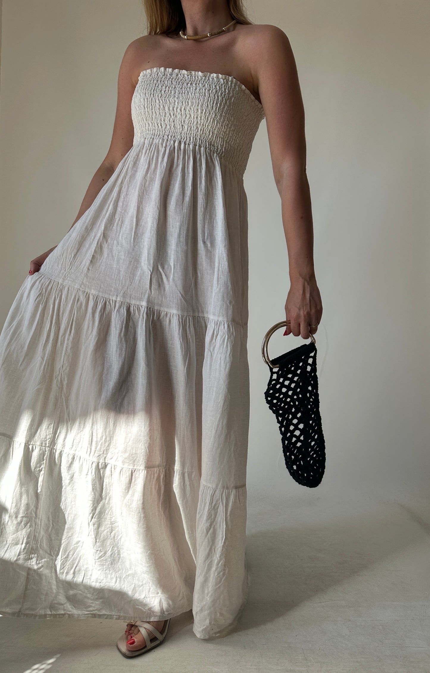 Long 100% linen dress