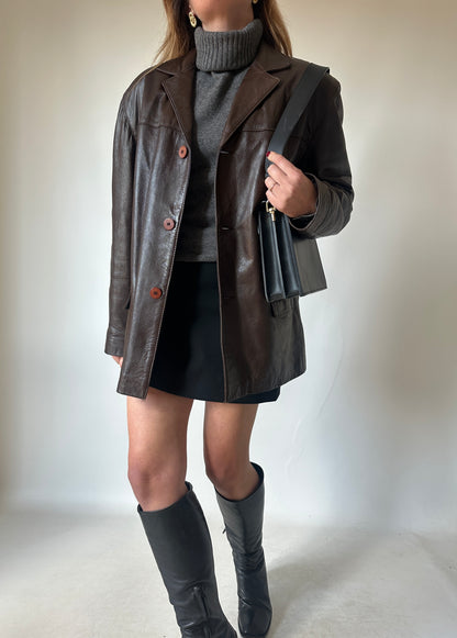 Dreamy chocolate leather jacket