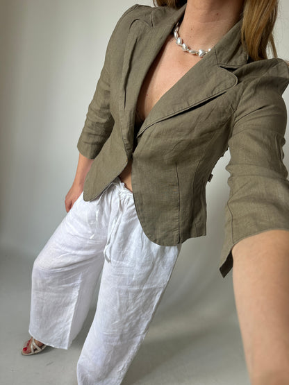 Blazer slim in puro lino