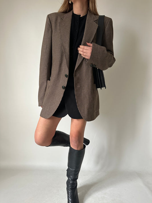 Pied de poule oversize blazer