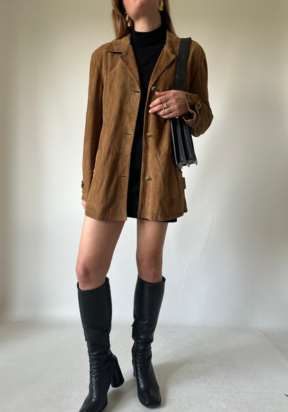 Suede petite jacket