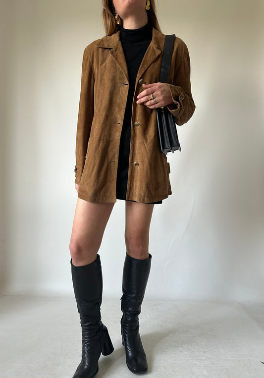 Suede petite jacket