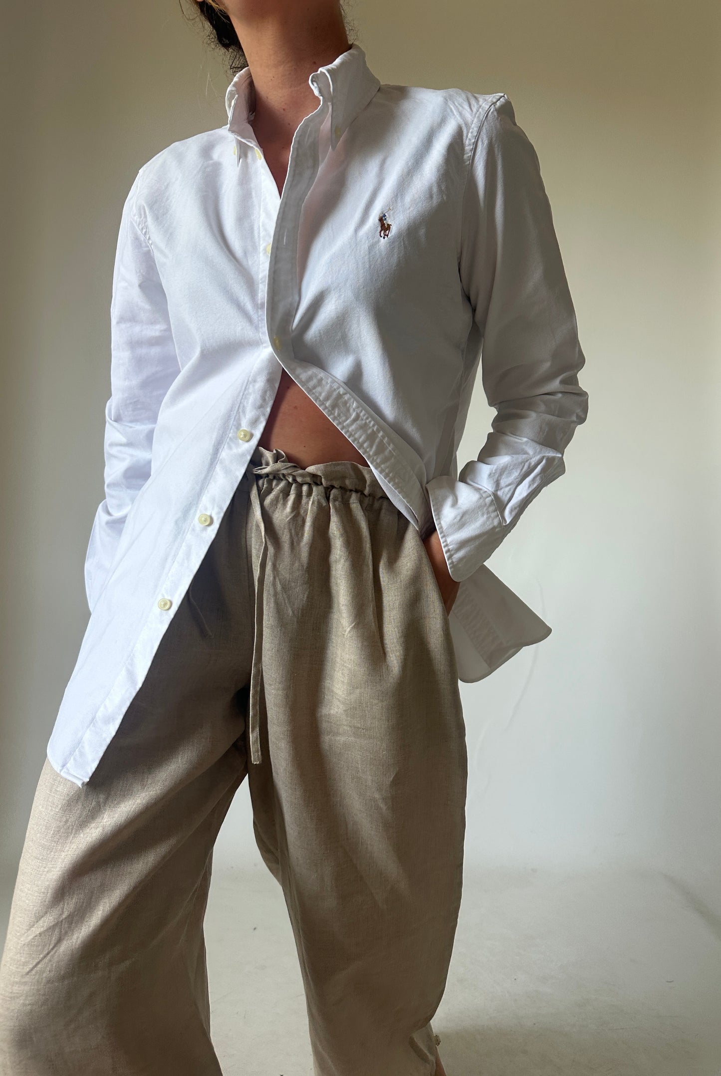 RALPH LAUREN white petite shirt