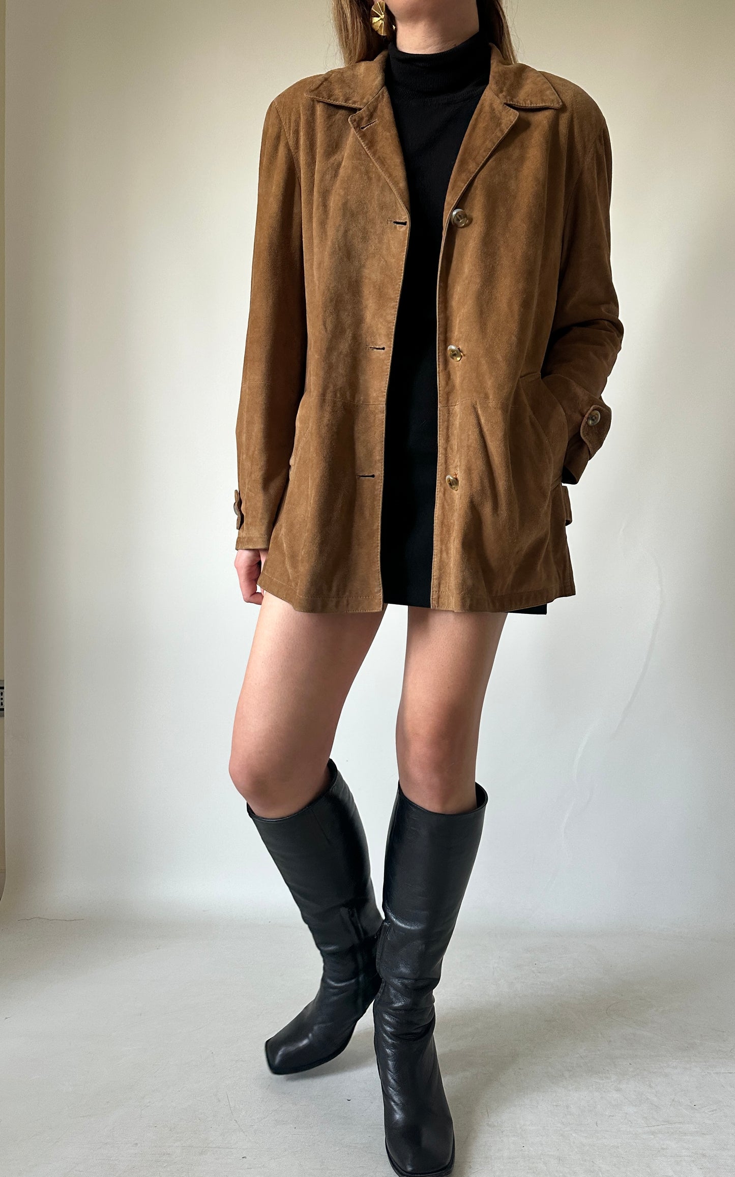 Suede petite jacket