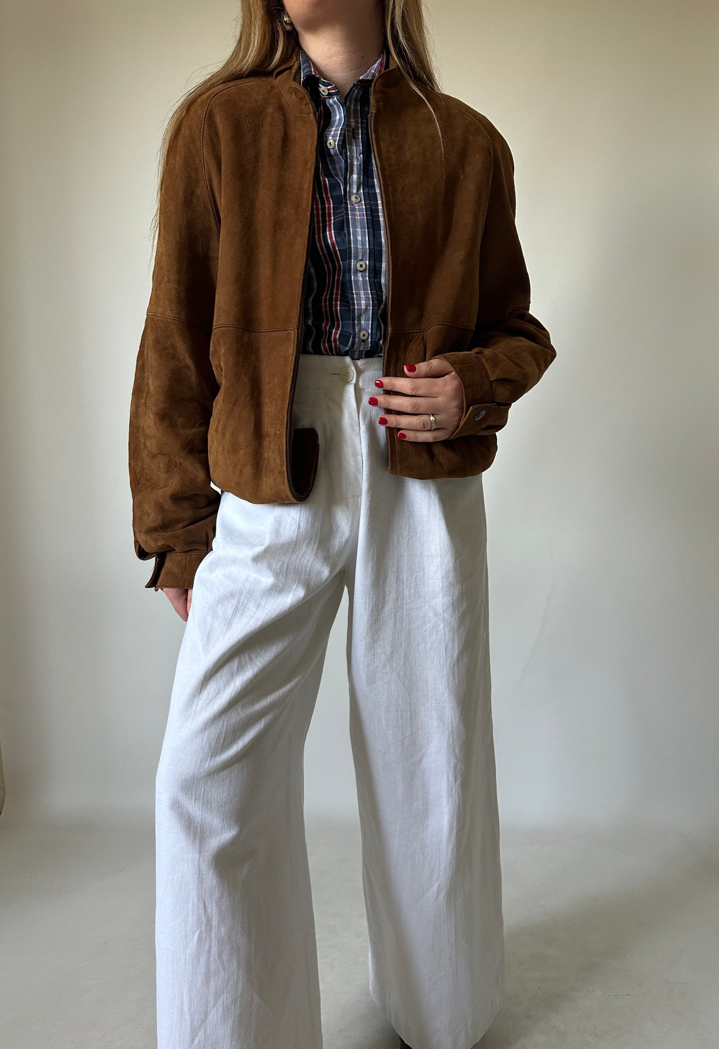 Iconic suede brown bomber
