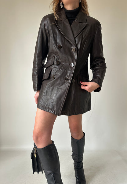 Beautiful chocolate leather jacket