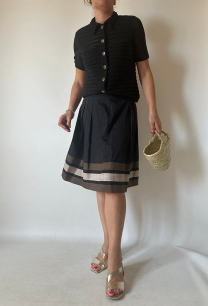 Black cotton skirt
