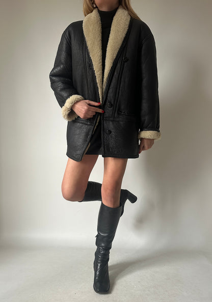 Dreamy black petite Shearling