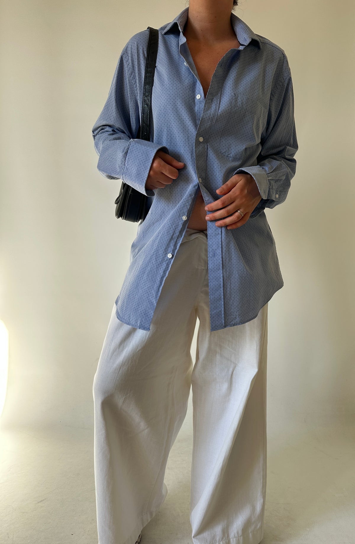 Tommy Hilfiger blue dots shirt - nuova