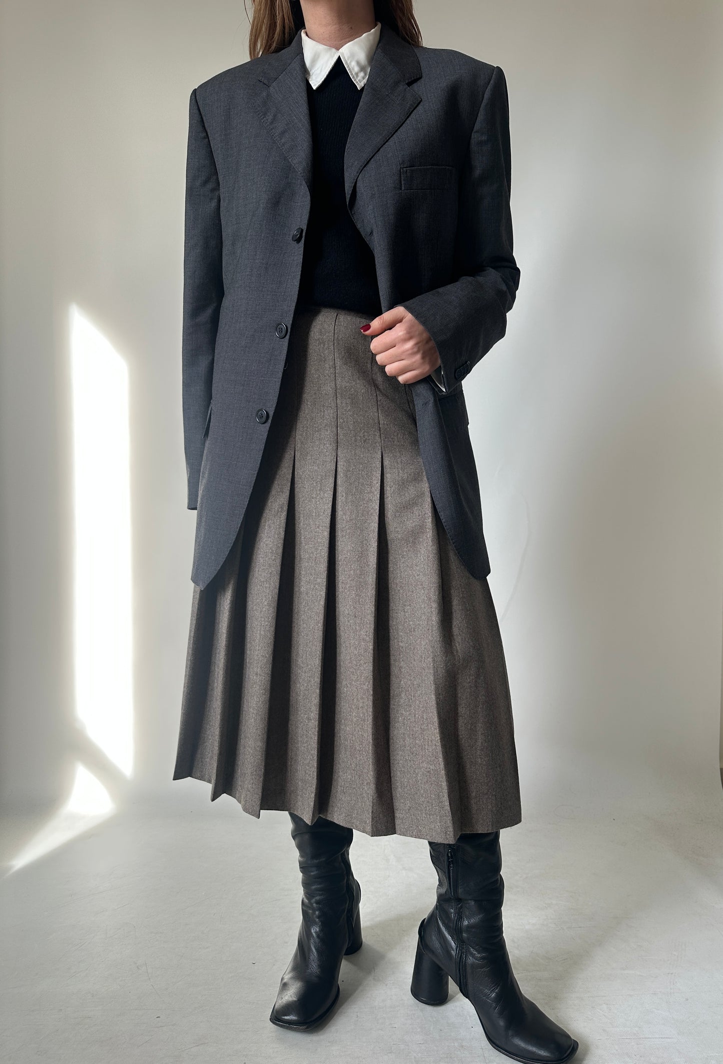 Made in Italy light wool grey blazer