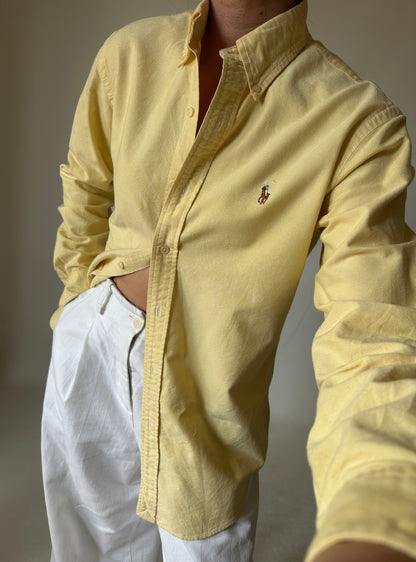 RALPH LAUREN butter yellow petite shirt