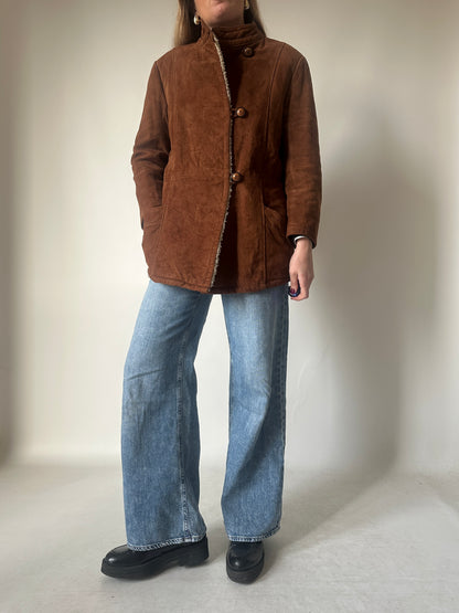 Giacca in suede imbottita