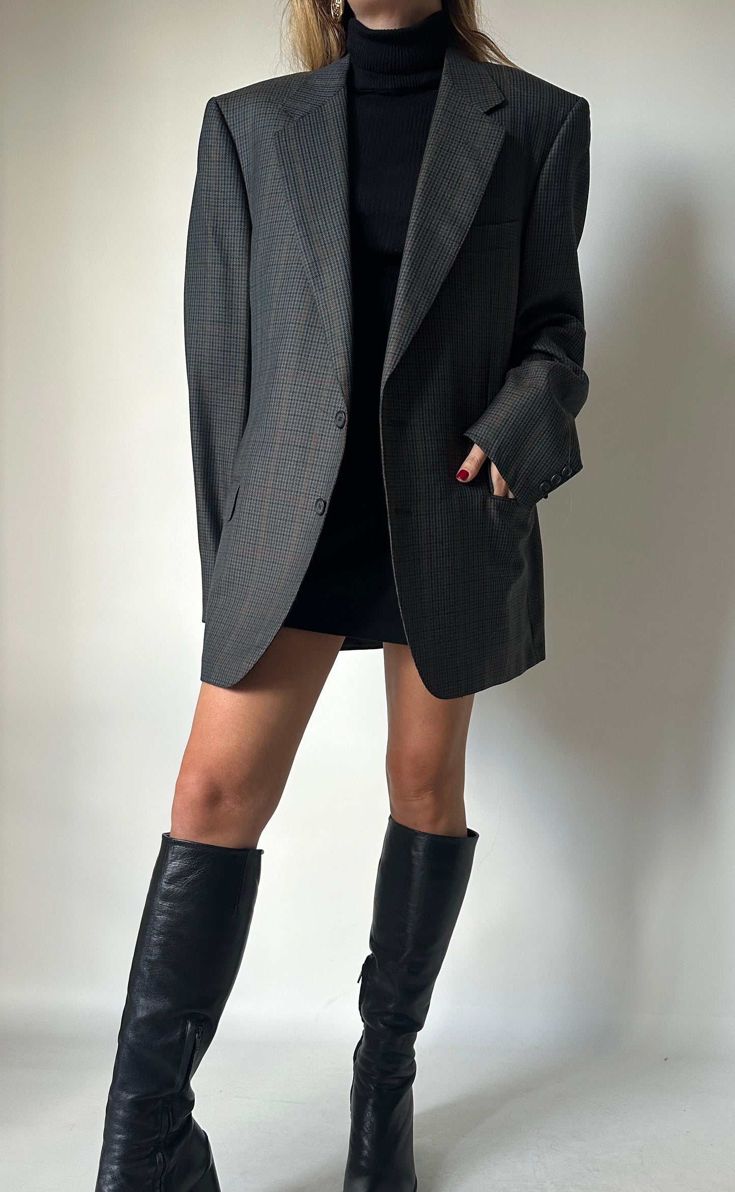LANVIN pied de poule wool blazer
