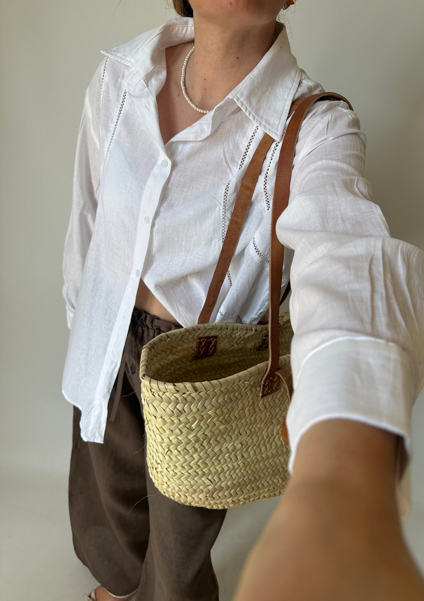 Linen and cotton white shirt