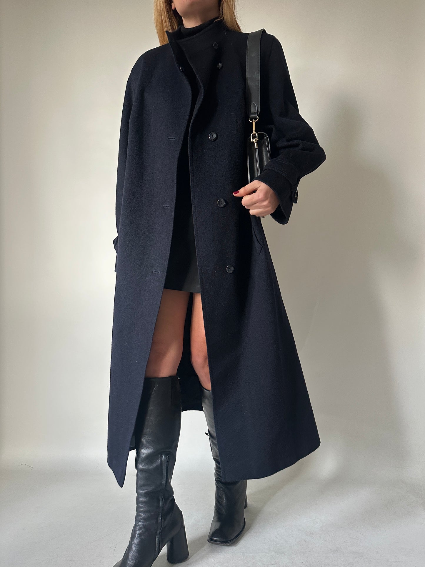 Navy extra long Loden
